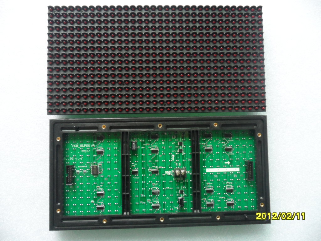 Personalized Led Display Modules Mono Color P10 1R/1G/1B/1W/1Y