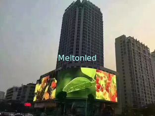 P10 IP65 5000 - 9500K Iron Advertising Outdoor Full Color Video Curved Led Display Walls