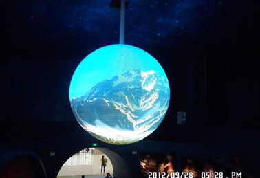 P4 SMD Curved Led Display High Definition Video Ball in the Museum