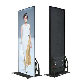 Moveable Outdoor LED Poster Screen Floor Stand Display With Wifi / 4G Control